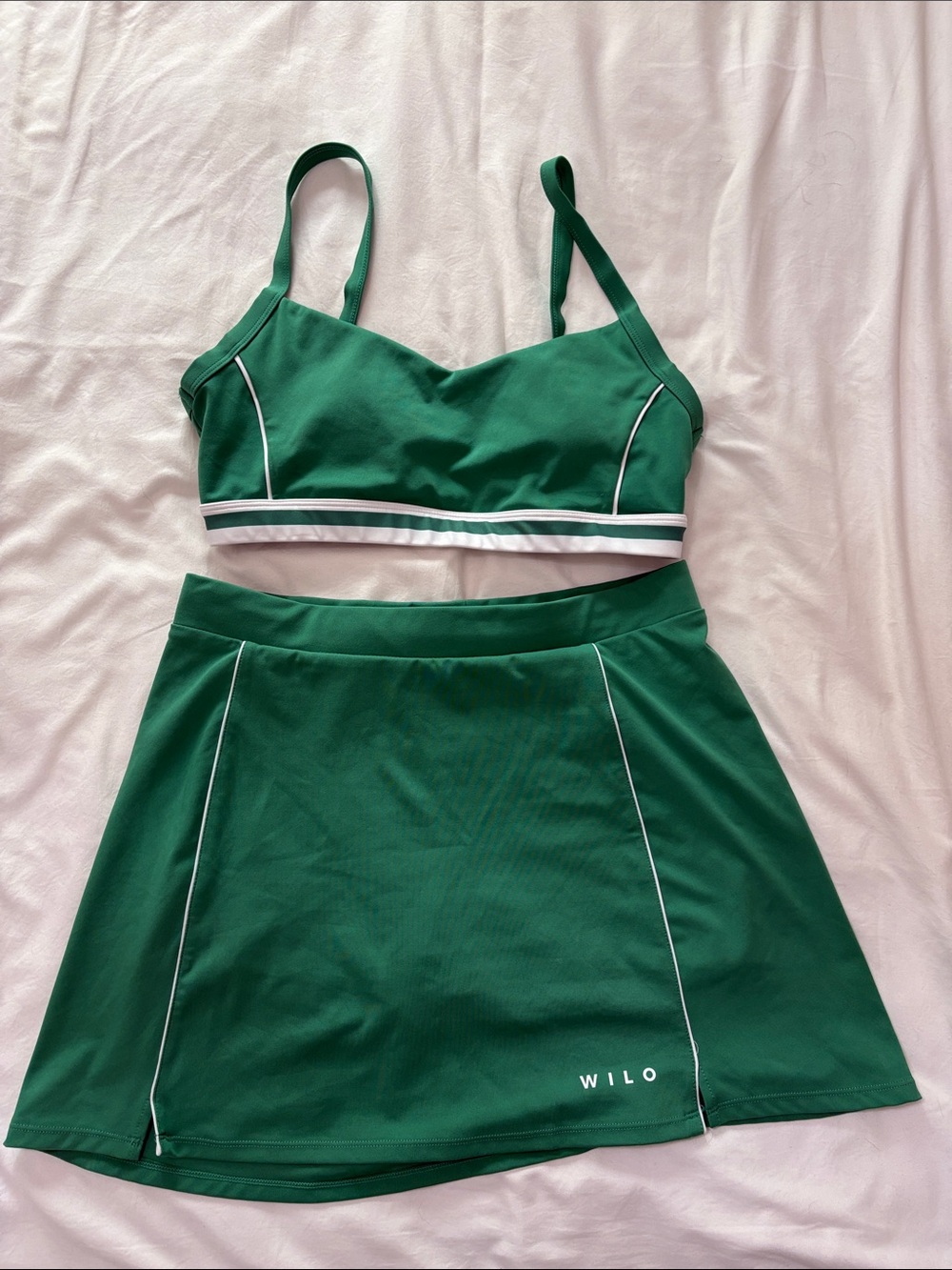 WILO Emerald Green Athletic Skirt Set